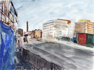 ガラット・レーン、ワンズワース、2019年（紙に水彩＆ガッシュ） 作： Simon Neville