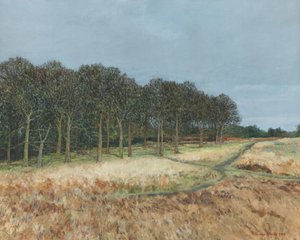 森、リッチモンド・パーク、2019年（キャンバスに油彩） 作： Simon Neville