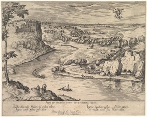 プシュケを誘拐する水星のある川の風景 1595年。 作： Simon Novellanus