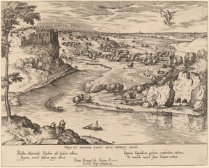 水星とプシュケのある川の風景 作： Simon Novellanus after Pieter Bruegel the Elder