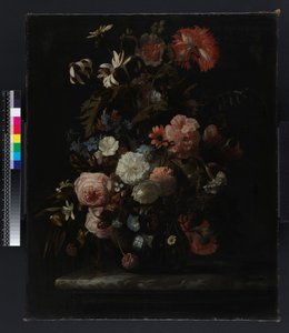 花のグループ、1721年以前（キャンバスに油彩） 作： Simon Peeterz Verelst