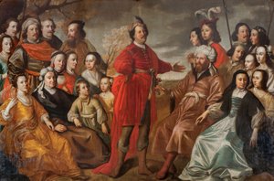 いわゆるグレーニング家の肖像 1663年頃 油彩・カンヴァス 作： サイモン・ピーター・タイルマン