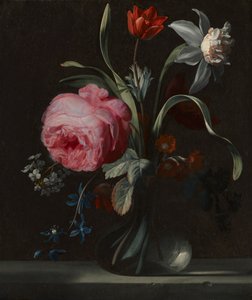 花瓶の花、c。 1669年。 作： Simon Verelst