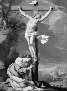 マグダラのマリアと十字架上のキリスト、164050。 作： Simon Vouet