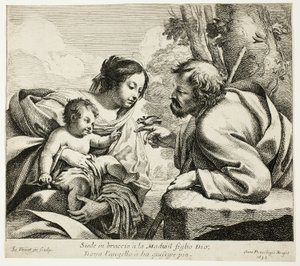 鳥と聖家族 作： Simon Vouet