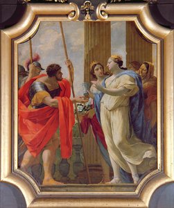 メネラウスとヘレンに薬エヌラカンパーナとモリを与えるポリダム 作： Simon Vouet