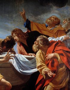聖母の墓のアポトルたち シモン・ヴーエ（1590-1649）による絵画の詳細 17世紀 パリ、シャンゼリゼ通りのノートルダム寺院 作： Simon Vouet