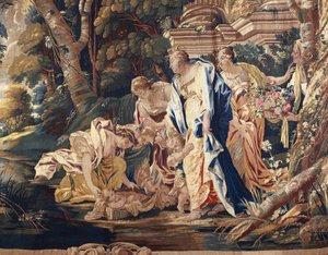 A descoberta de Moisés 作： Simon Vouet