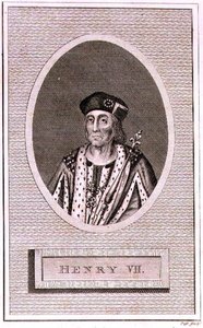 ヘンリー7世（1472-1509）「イングランドの歴史」より、自作自演の彫刻作品 作： Simon de Passe