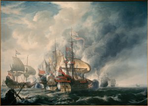 1615年7月17日、ペルー沖合戦中のジョリスファンシュピルベルゲン提督