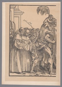 Joos Lambrecht に続く版画シリーズ The Triumph of Christ の最初の部分の複製 作： Simonau and Toovey