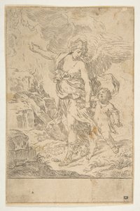 子供と一緒に歩く守護天使、ca。 1640。