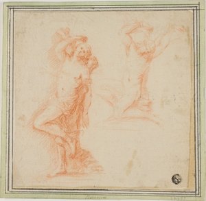 聖セバスチャンの 2 つのスケッチ 作： Simone Cantarini