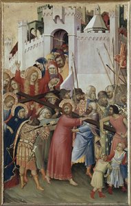 オルシーニのポリプティック。十字架を背負うキリスト（パネルに油彩、約1333年 作： Simone Martini
