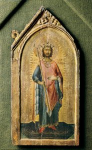 聖ラディスラウスの肖像」 シモーネ・マルティーニ作 木にテンペラ 1326年頃 作： Simone Martini
