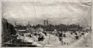 鉄道駅、1883年。 作： Sion Longley Wenban