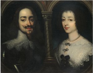 チャールズ1世とヘンリエッタ・マリア女王の二重肖像画 作： Sir Anthony van, Dyck