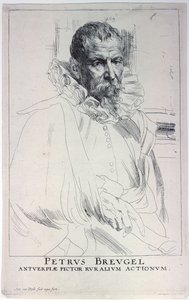芸術家ヤン・ブリューゲルの肖像 1601-1678 年、17 世紀の最初の 3 分の 1。 作： Sir Anthony van Dyck