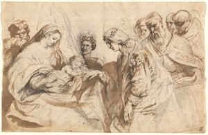 聖カタリナの神秘的な結婚 作： Sir Anthony van Dyck