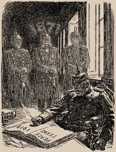 ヴェルサイユの幽霊。 パンチ、1919 年 5 月 7 日、1919 年。 作： Sir Bernard Partridge