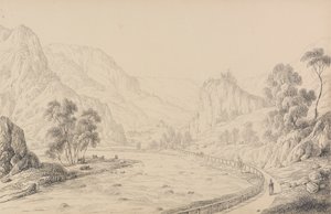 チロルとイタリアの 30 のビューのアルバム: ブリクセンとクラウゼンの間 - チロル、1840 年 10 月 27 日 作： Sir Charles D