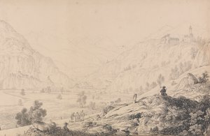 Álbum de 30 vistas no Tirol e na Itália: Castelos de Wafenstein [?], Sprechenstein e Reifenstein a algumas milhas do Brenner, 27 de outubro de 1840 作： Sir Charles D