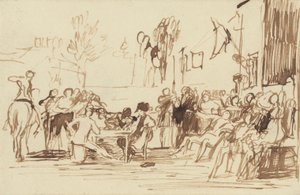 チェルシーの年金受給者がウォータールーの派遣を読んでいる 作： Sir David Wilkie