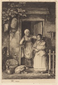 コテージのドア 作： Sir David Wilkie
