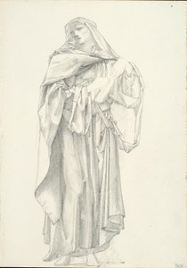 ドレープ男性フィギュア (sketchbook #2614) 作： Sir Edward Burne Jones