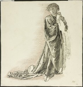 ひざまずくドレープフィギュア 作： Sir Edward Burne Jones