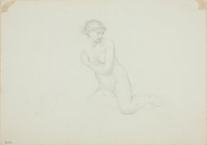 着席女性ヌード 作： Sir Edward Burne Jones