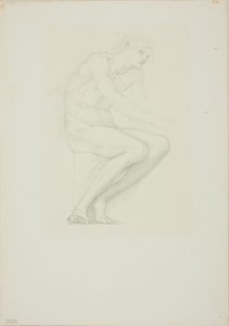 着席男性ヌード 作： Sir Edward Burne Jones