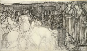 娘をブオンデルメンテに差し出すグアルドラダ・ドナーティ、1850年代 作： Sir Edward Coley Burne Jones