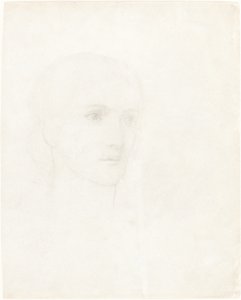 女性の頭 作： Sir Edward Coley Burne Jones