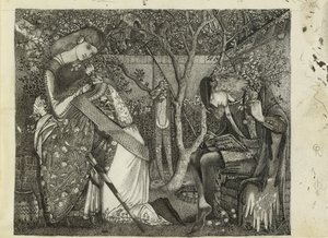 騎士の別れ、1858 作： Sir Edward Coley Burne Jones