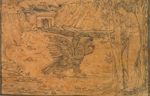 キューピッドとプシュケの物語：黒い水、c1864-c1868 作： Sir Edward Coley Burne Jones