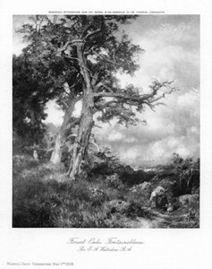 フォレストオークス、フォンテンブロー、1908年。 作： Sir Ernest Albert Waterlow