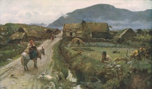 「ゴールウェイゴシップ」、c1887、c1930。 作： Sir Ernest Albert Waterlow