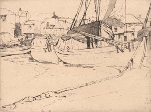 Seine Boats, セント アイヴス, コーンウォール 作： Sir Frank Short