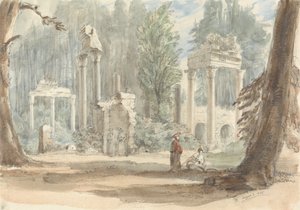 バージニア ウォーターの王立公園に現れたレプティス マグナの遺跡 作： Sir George Hayter