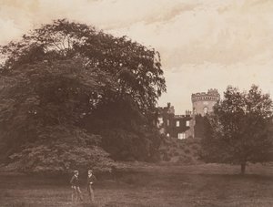 1857年、スコットランド、ヴェール・オブ・レーヴェン、トゥルリシュワン城（写真） 作： ストラカスロのサー・ジェームス・キャンベル