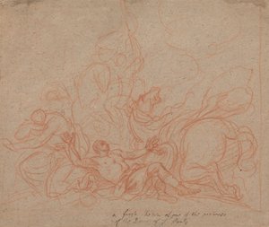 聖パウロ大聖堂のドームのための「聖パウロの回心」のスケッチ 作： Sir James Thornhill
