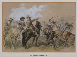 チャールズ1世の時代の騎手、1876年 作： Sir John Gilbert