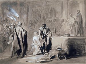 「元老院の前のオセロとデズデモナ」、1847年。
