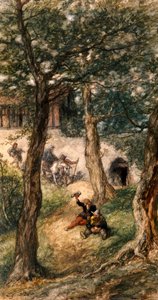 「グリーンウッドの木の下」、1886 作： Sir John Gilbert