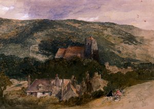 「ヘイスティングスの眺め」、1853 作： Sir John Gilbert