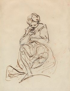 Estudo de uma mulher sentada 作： Sir Joshua Reynolds