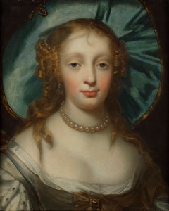 青い帽子をかぶった女性の肖像 作： Sir Peter Lely