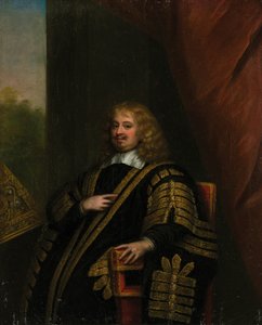 サー・エドワード・ハイド、クラレンドン伯爵 (1609-1674) の肖像。 作： Sir Peter Lely