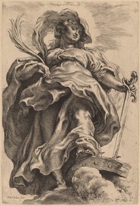 雲の中の聖カタリナ 作： Sir Peter Paul Rubens